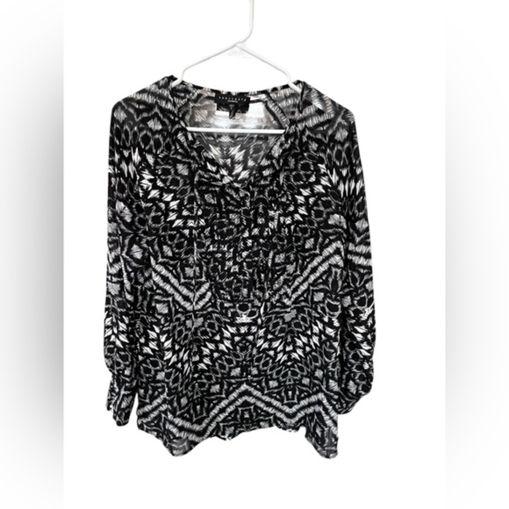 Sanctuary Black and White Patterned Women's Top